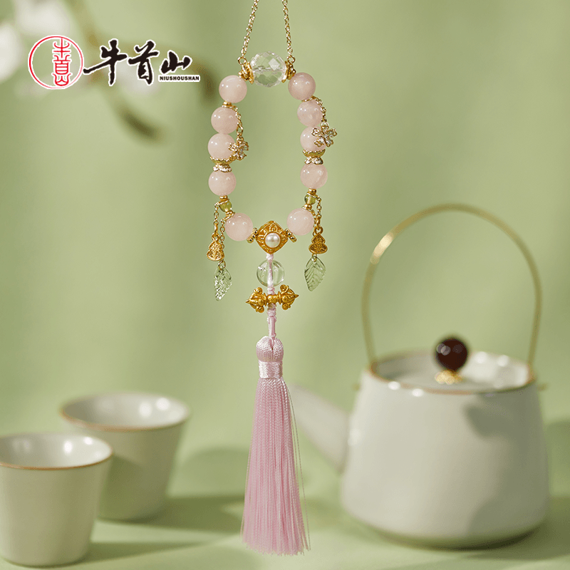 牛首山文创水晶平安纳福新中式汽车挂件包包挂件