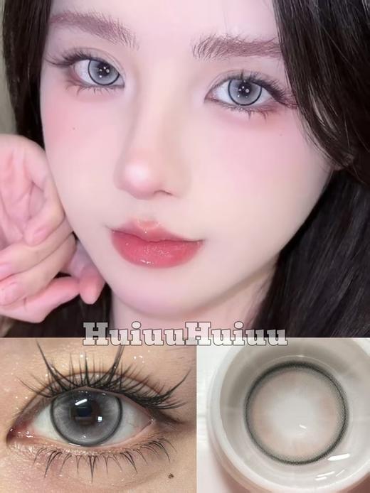 <月抛中直径>KIKICON-白玉海棠 灰 -14.2mm【月抛 0-1000度 含525/575】 商品图0