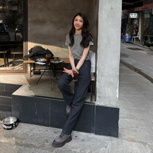 ROMI STUDIO“从容自我”牛反绒厚底多地形系带侧拉链短靴 437D4020 商品图1