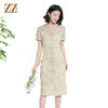 佐尔美夏季新款时尚气质碎花桑蚕丝短袖连衣裙女M42LS39 商品缩略图2