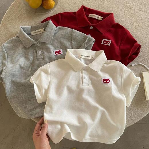 夏日阳光，洋气可爱，潮流T恤polo，翻领设计，短袖上衣。情动于指尖，爱在轻抚间。 商品图3