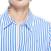 CHCH2025春夏休闲蓝色条纹时髦衬衫女上衣修身设计感通勤衬衣 商品缩略图2