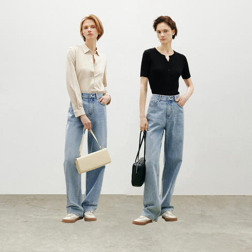 【商场同款】麦檬舒适轻薄直筒牛仔裤5F4251461 商品图3