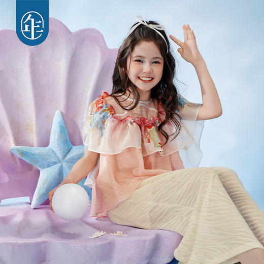 年衣童装儿童无袖上衣女童2025年夏季新款新中式海洋奇遇上衣 商品图2