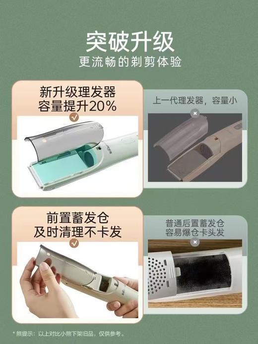 小熊婴儿理发器儿童剃发器自动吸发宝宝剃头电推子神器智能 商品图3