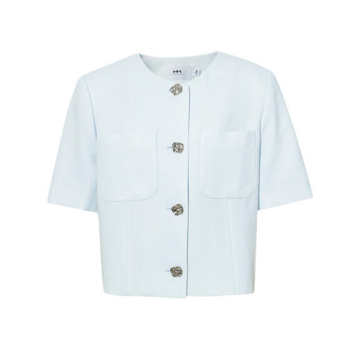 【商场同款】麦檬夏实穿主义百搭冰点蓝短外套5F6113001 商品图3