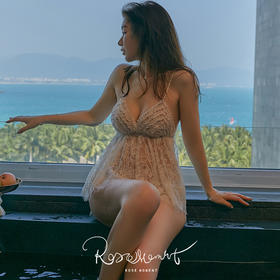 睫毛蕾丝微透吊带短裤套装度假必备套装 TZ54001