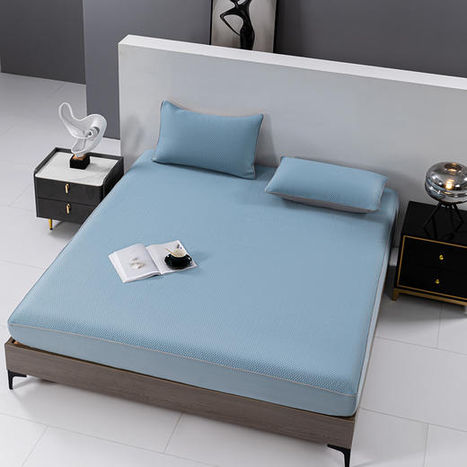 多喜爱 凉豆豆笠围三件套-木槿（灰/粉/蓝/米）【可水洗机洗】【柔软可折叠】【凉感值0.28】【全方位包裹】 凉席子A类标准 有效抗菌  3D立体凉豆豆 商品图8