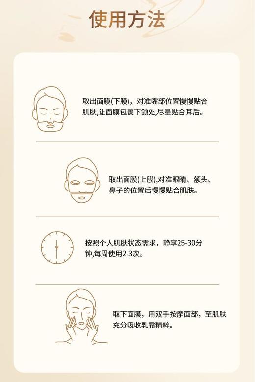 【忘羡之谜】玻色因抗皱紧弹分区乳霜面膜抗皱紧致  重磅新品 1盒5片 商品图3