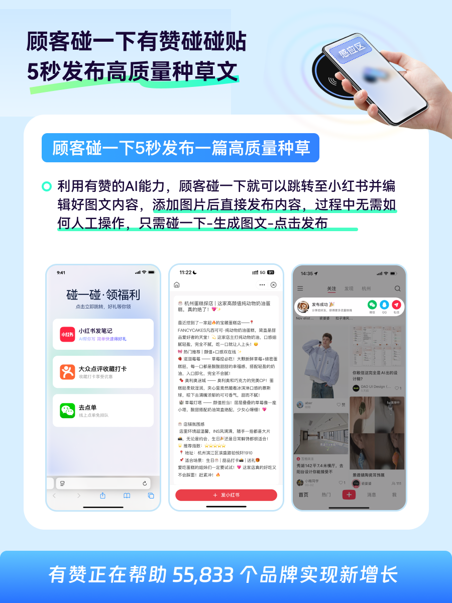 碰碰貼是什么？僅靠一張卡片，顧客碰一下就能發(fā)筆記