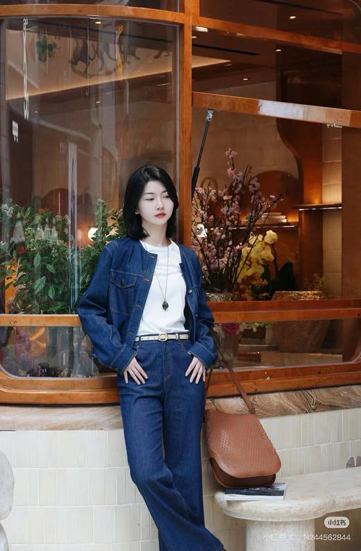 415-5 纯圆正 土壤牛仔系列 春夏薄款 软糯绵柔大弹力 圆领马甲 圆领牛仔夹克 商品图6