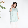 佐尔美夏季新款新中式国风时尚气质桑蚕丝短袖衬衣女M42CS94 商品缩略图1