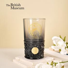 大英博物馆 盖亚·安德森猫系列 渐变浮雕铭牌玻璃杯 黑色