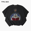 PINLI品立2025夏季新款男士宽松廓形哆啦A梦烫钻圆领短袖T恤上衣BG252111055 商品缩略图3