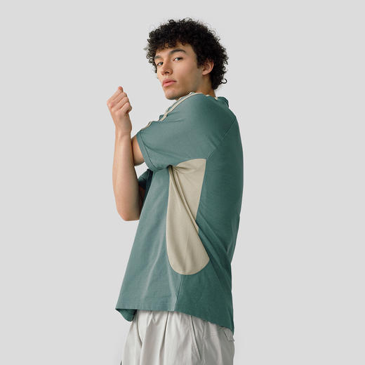 714street跑步拼接撞色插肩短袖T恤 商品图2