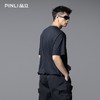 PINLI品立2025夏季新款男士拼接宽松廓形短袖T恤潮流纯色百搭上衣B252111033 商品缩略图2