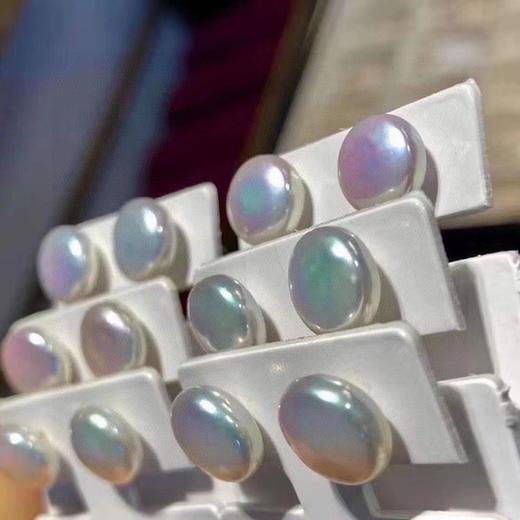 丁摩 巴洛克天然淡水珍珠纽扣耳钉女S925纯银银针春夏异形耳饰5ZF-029 商品图3