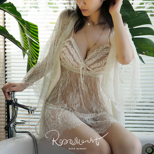 法式浪漫纯蕾丝中款吊裙 A80202 商品图1