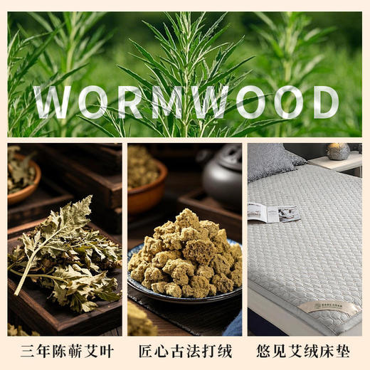 【买1发5】（睡着赶跑老湿寒）悠见艾绒逐湿寒养身床垫看得见的艾绒南阳伏牛山产区礼袋包装 商品图3