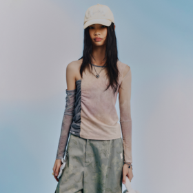 GOODBAI GOODEES拼接修身长袖T恤