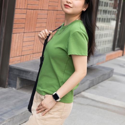 菜菜家珍珠匹马棉短袖T恤|百搭王者，正肩小短版显瘦不挑人 商品图8