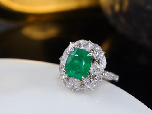 2.85ct刻面祖母绿戒指 商品图0