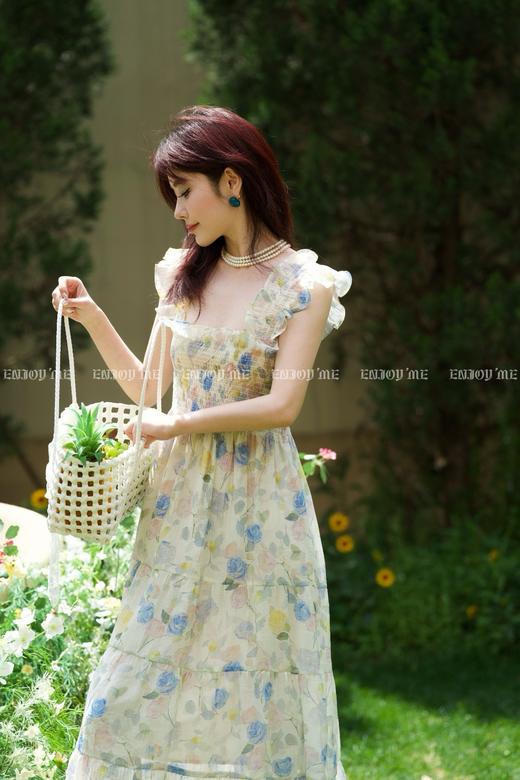 【门店同款】ENJOY夏季“悠然之境”莫奈花园飞袖裙 162343444 商品图8