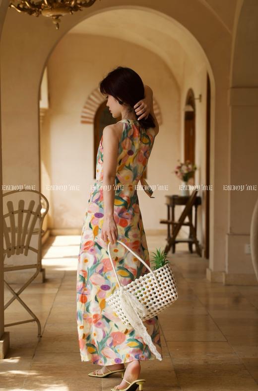 【门店同款】ENJOY夏季“悠然之境”挂脖油画裙 162404067 商品图1