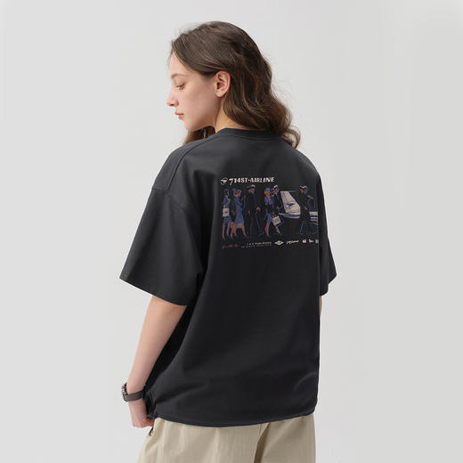 714street人物印花廓形短袖T恤 商品图1