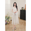 鹿向南「清颜」文艺温柔连衣裙女2025夏季新款收腰显瘦白色裙子DYL661763 商品缩略图1