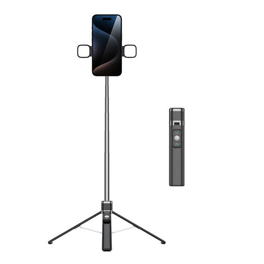 【手机自拍杆】蓝牙遥控一体式落地支架 蓝牙自拍杆美颜直播器 国庆出游 商品图4