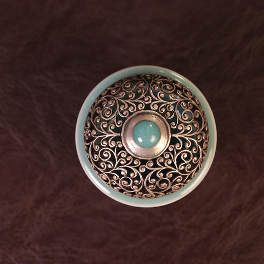 李震银盖螺旋香炉 商品图1