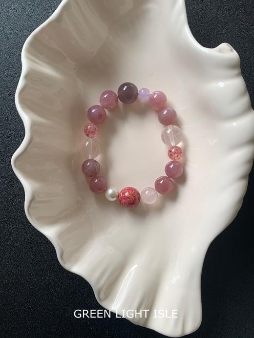 【落花凝夏】喜火 紫马粉/非遗大漆珠/紫玉髓/莫桑粉晶 商品图2