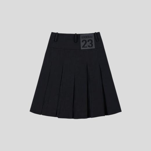 GOODBAI 23编号logo标宽腰带百褶半身短裙 商品图2