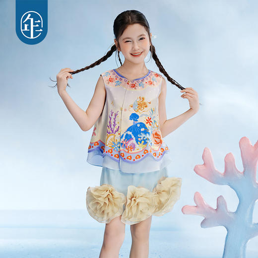 年衣童装儿童新中式马甲女孩2025夏季新款国风海洋奇遇马甲 商品图1