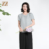 佐尔美夏季新款新中式国风时尚气质桑蚕丝短袖衬衣女M42CS99 商品缩略图3