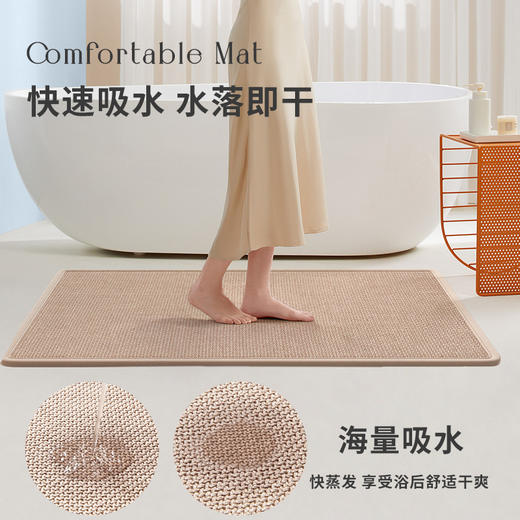 浴室地垫卫生间吸水垫厕所门口防滑垫子脚垫洗手间进门垫速干地毯 商品图2