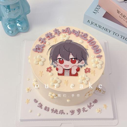 糯米纸打印系列~哪吒卡通蛋糕(大红色素偏深介意慎拍)-低糖处理无添加 商品图8