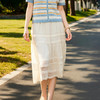 奢姿大码女装2025夏季减龄花边蛋糕裙子胖妹妹松紧时尚百搭半身裙9952453268 商品缩略图4