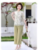 💕 母亲节轻奢系列!【佐姿莎夏季新中式花卉中袖小衫两件套J1162】✅ 高端天丝棉纱面料 亲肤养肤，细腻有光泽，凉爽透气🌻妈妈婆婆都认准的大高货!!区别市场货  商品缩略图4