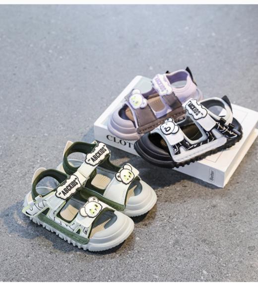 💥【ABC KIDS 童鞋春夏百搭透气时尚凉鞋】颜色明亮活泼🌈，可爱小熊装饰超级萌，🌟不管是男宝宝穿还是女宝宝穿都活力满满~~ ❤️加固鞋头设计有防撞耐踢的功能，有效保护宝宝脚趾 商品图3