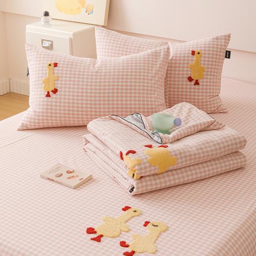 2025春夏色织水洗棉单品床笠、夏被 软糯柔韧耐磨透气全棉床笠三件套 商品图2