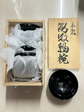 日本漆器碗一组五只