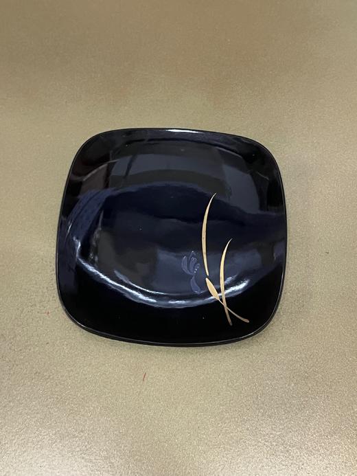 日本漆器兰花茶托一组五只 商品图0