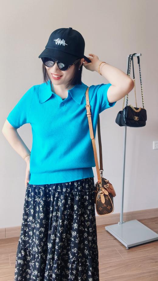 爱琴海蓝色💎显白到发光POLO领亚麻衫 商品图12