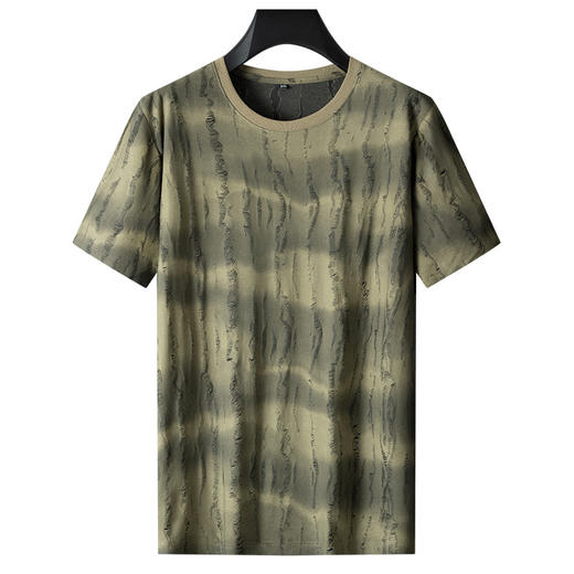 【DPS】大依优型大码短袖T恤破洞半袖加肥加大圆领速干透气汗衫肥佬潮流半袖上衣男士胖子 商品图5