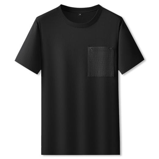 【丝光棉】【DPF】大依优型大码短袖T恤圆领加肥加大丝光棉夏季肥佬时尚潮流半袖男士上衣胖子 商品图5