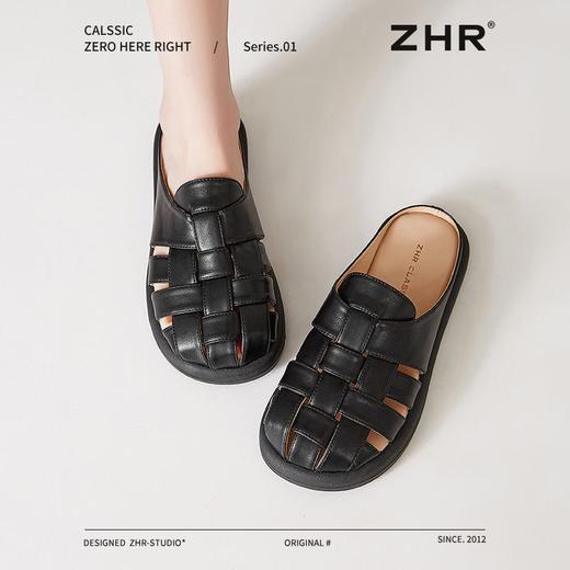 ZHR则则平底镂空凉鞋多巴胺罗马编织拖鞋205新款轻便旅游户外半拖 商品图6