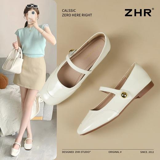 ZHR则则时尚百搭玛丽珍鞋2025新款法式软底浅口单鞋气质小皮鞋女 商品图0