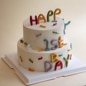 ins简约彩色字母蛋糕